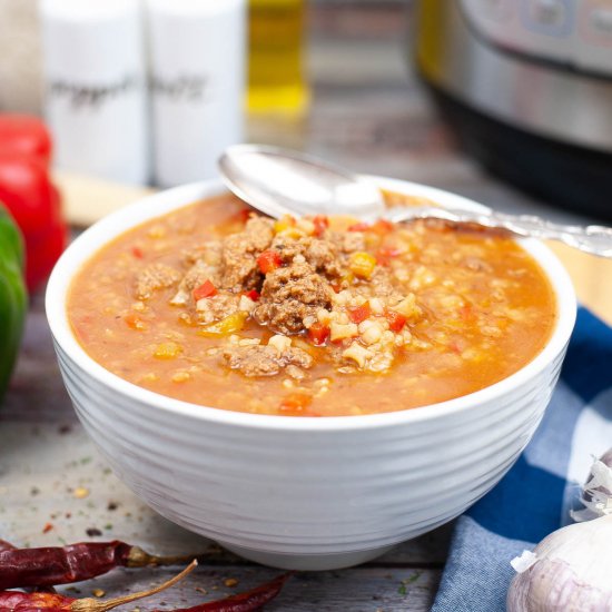 Instant Pot Stuffed Pepper Soup