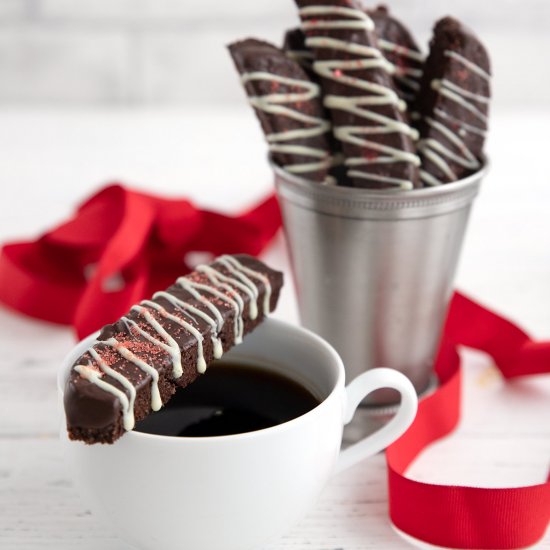 Triple Chocolate Peppermint Biscott