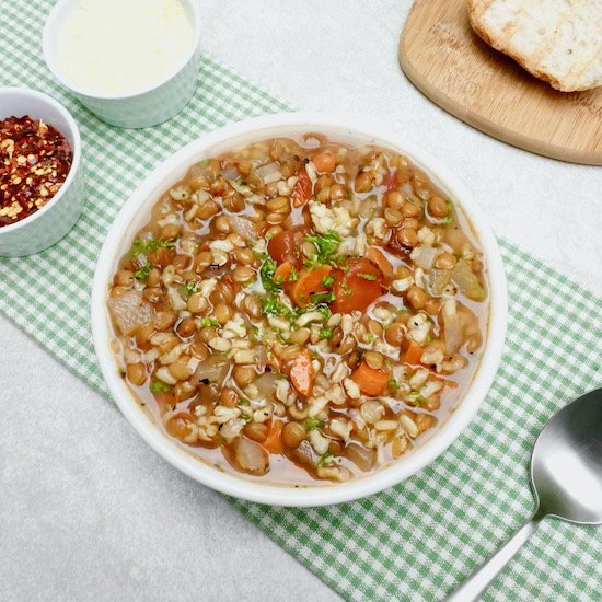 Lentil Brown Rice Soup