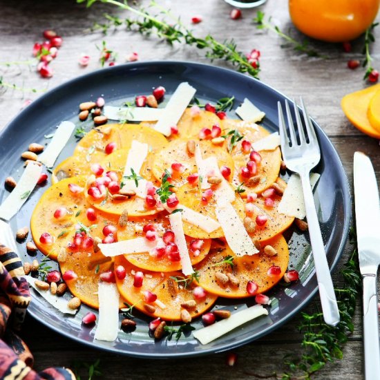 Persimmon Carpaccio with Parmesan a