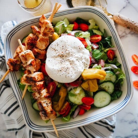 Italian Chopped Salad with Burrata