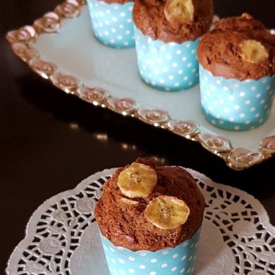 Whole Wheat Banana Muffins(Eggless)