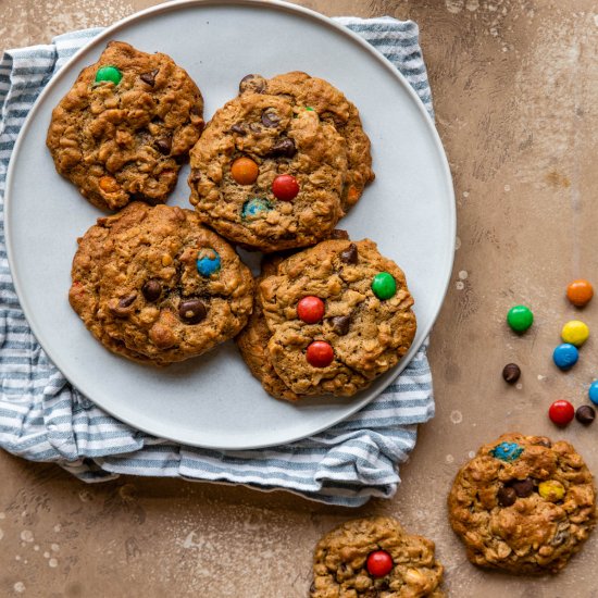 Flourless Healthy Monster Cookies