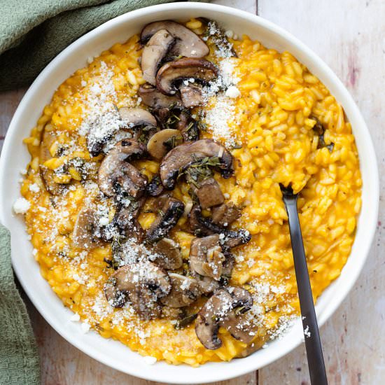 PUMPKIN AND MUSHROOM RISOTTO