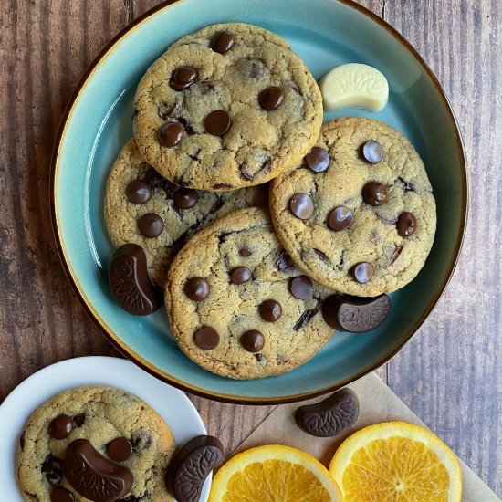 orange chocolate chip cookies