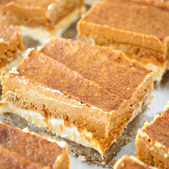 KETO PUMPKIN CHEESECAKE BARS RECIPE