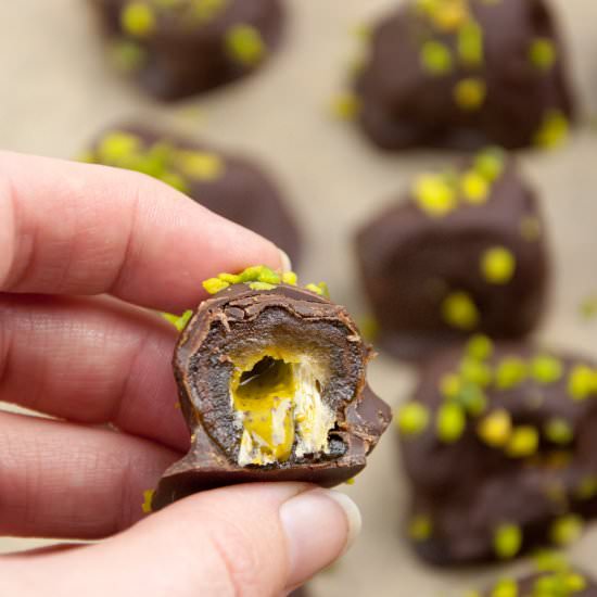 Pistachio Butter Stuffed Dates