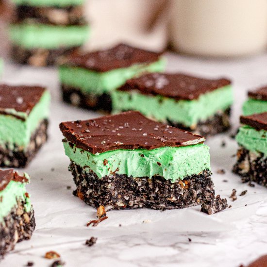 Mint Nanaimo bars