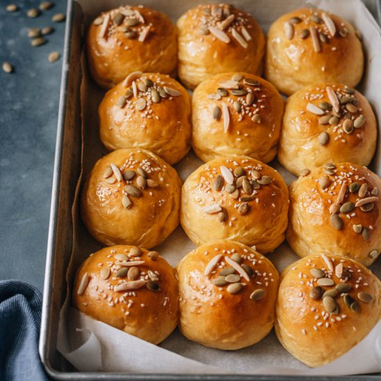 Sweet Potato Rolls (Extra Soft)