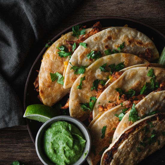 Crispy Cheesy Jackfruit Tacos