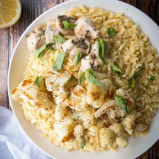 Creamy Lemon Orzo Bowls