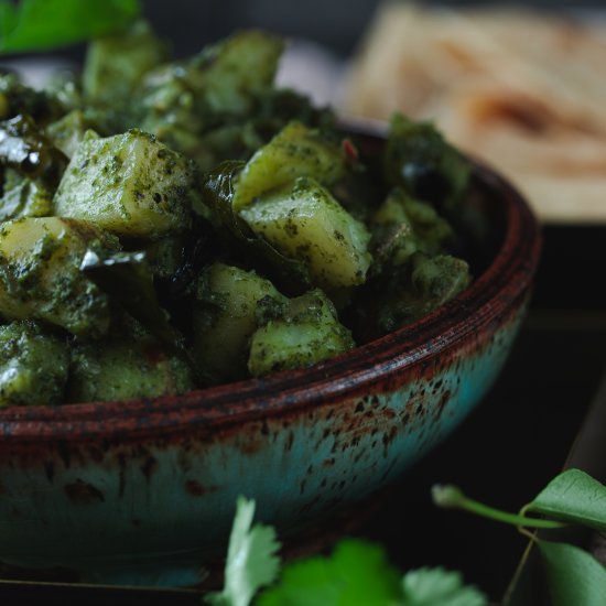 Aaloo Katli (Green Potatoes)