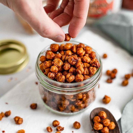 Chili Miso Roasted Chickpeas