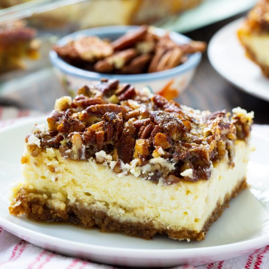 Pecan Pie Cheesecake Bars