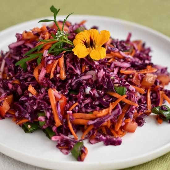 Healthy Rainbow Coleslaw