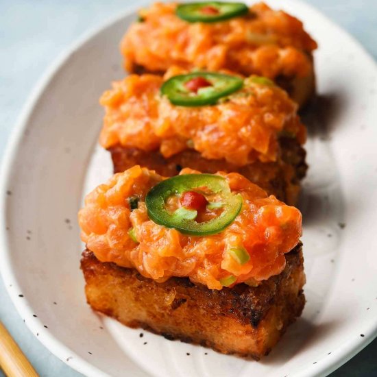 Spicy Salmon Crispy Rice