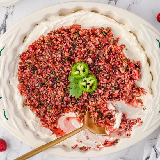 Cranberry Jalapeno Cream Cheese Dip