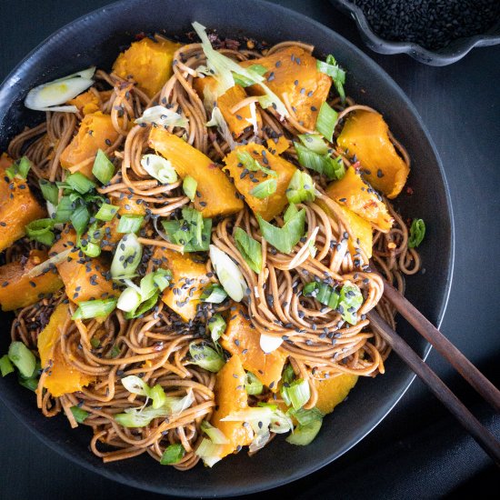 Roasted Kabocha Squash with Soba