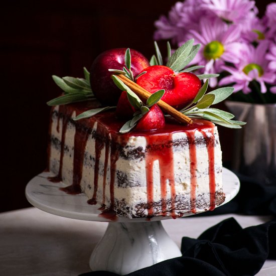 Chocolate Plum Cake