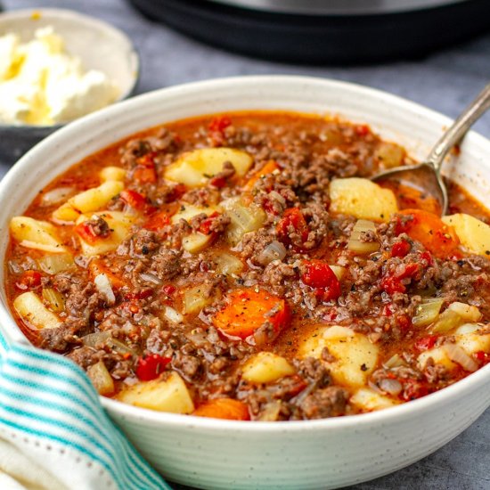 Instant Pot Ground Beef Stew