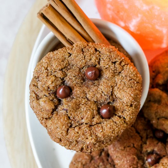 Pumpkin Tahini Chocolate Cookies