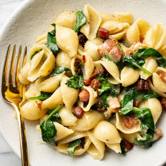 brie pasta with pancetta