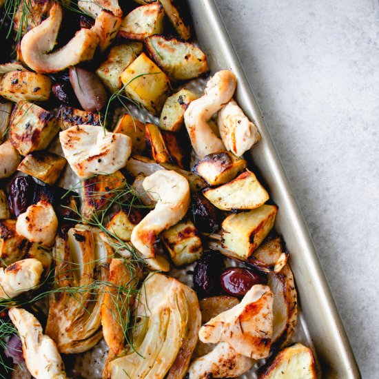 Sheet Pan Chicken w/Fennel & Olives