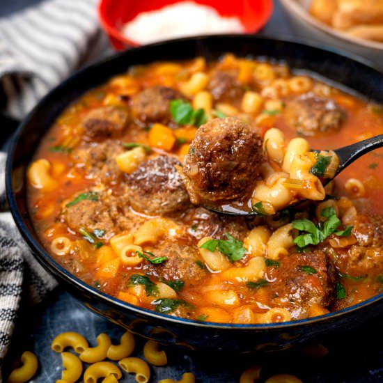 Easy Italian Meatball Soup