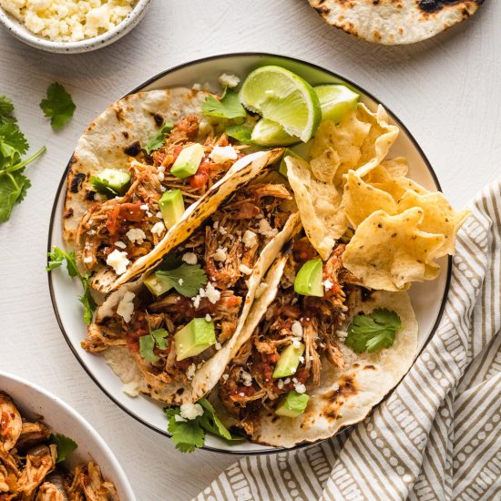 Crockpot Shredded Chicken Tacos