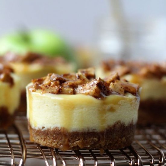 Caramel Apple Mini Cheesecakes