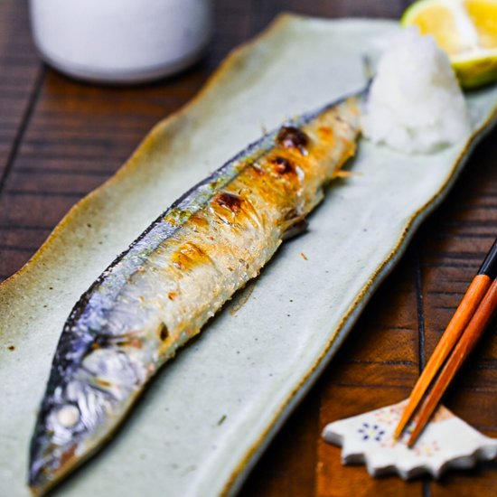 Japanese Salt Grilled Pacific Saury