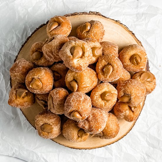 cookie butter stuffed donut holes