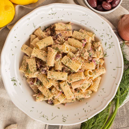 Easy, Creamy, Tuna Pasta Salad