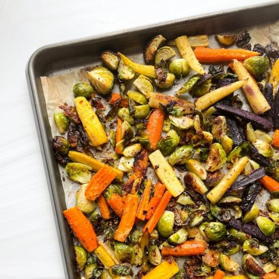 Roasted Brussels Sprouts & Carrots