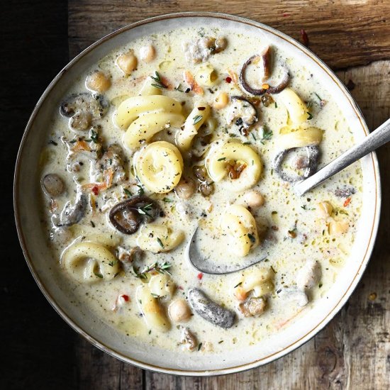 Creamy Sausage and Mushroom Soup