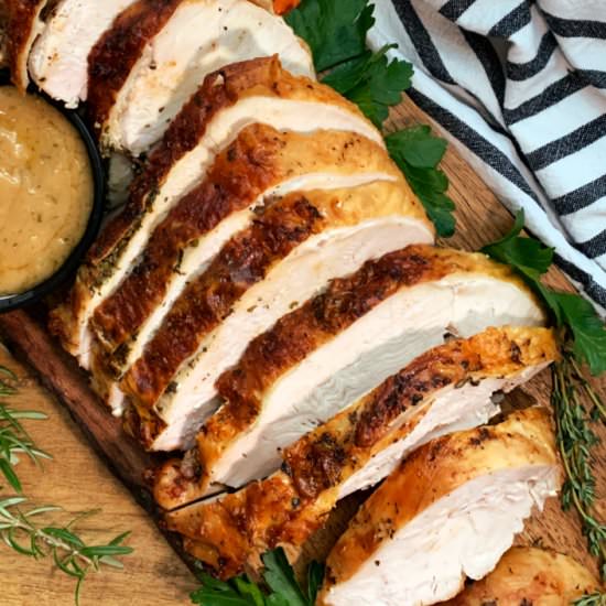 Air Fryer Garlic Herb Turkey Breast