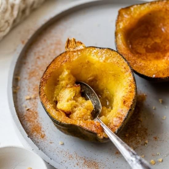 Roasted Acorn Squash w Brown Sugar