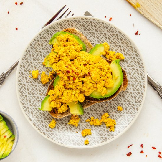 Easy Tofu Scramble on Toast