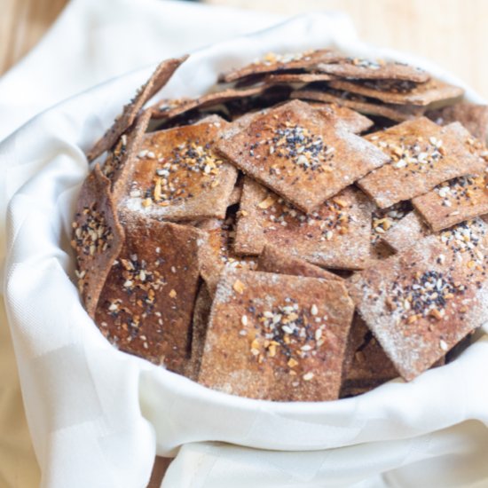 Everything Bagel Rye Crackers