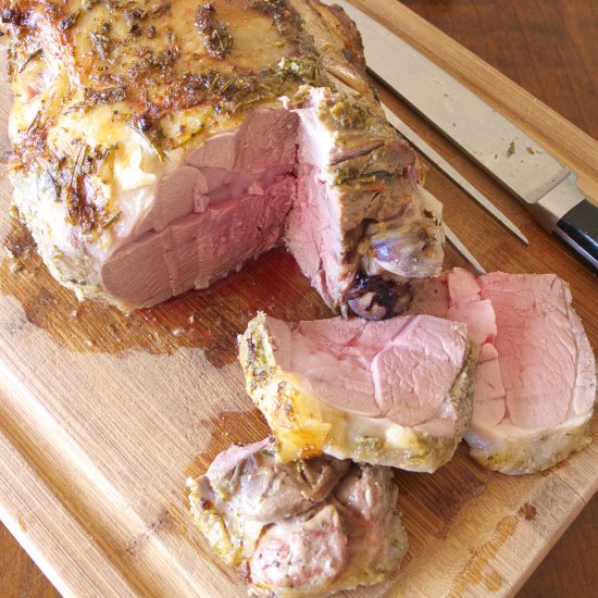 Roast Leg of Lamb with Caper Gravy