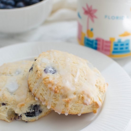 Glazed Blueberry Biscuits