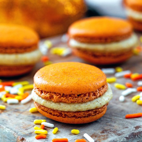 Pumpkin Macarons