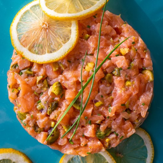 Salmon Tartare with Pistachios