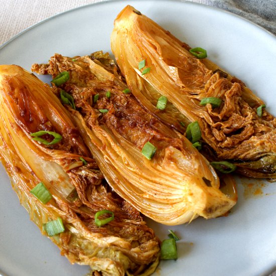 Gochujang braised cabbage