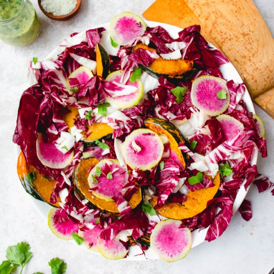 Roasted Squash & Chicory Salad