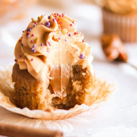 Pear Dulce De Leche Cupcakes