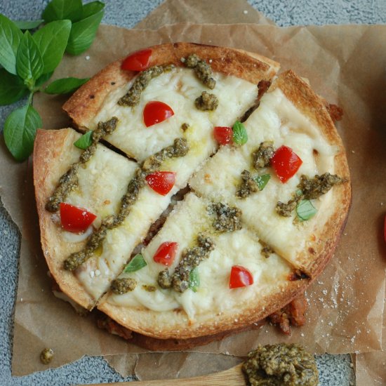 Italian Pesto Mexican Pizzas