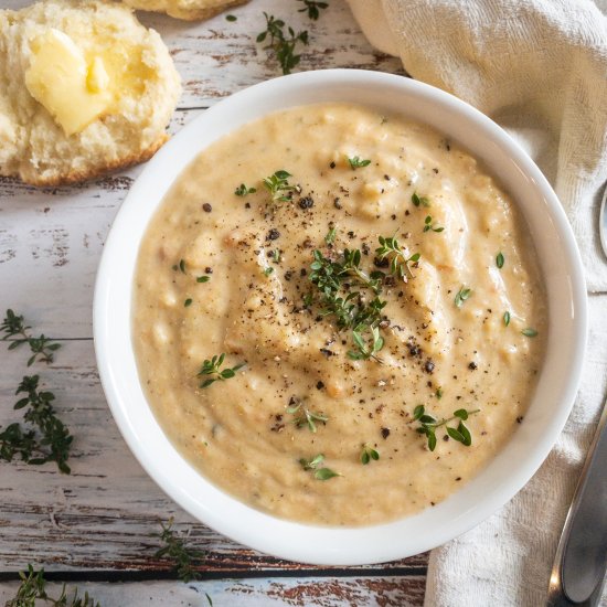 Cauliflower Broccoli Cheddar Soup