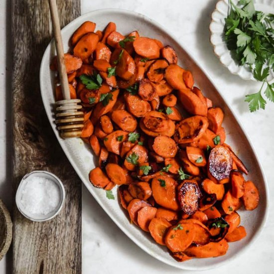 Oven Roasted Honey Carrots