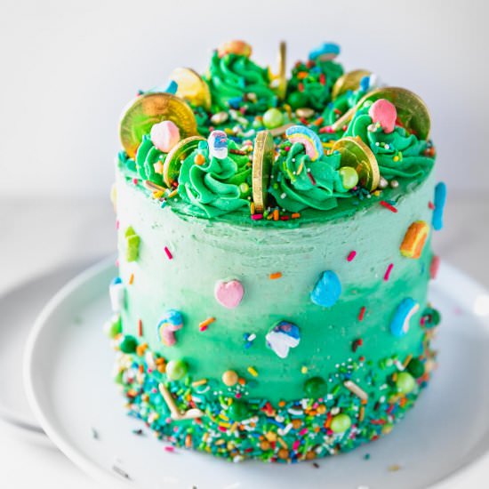 Lucky Charms Sprinkle Cake